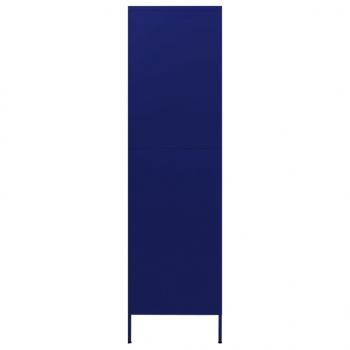 Kleiderschrank Marineblau 90x50x180 cm Stahl   