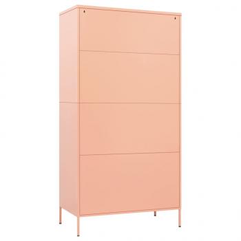 Kleiderschrank Rosa 90x50x180 cm Stahl   