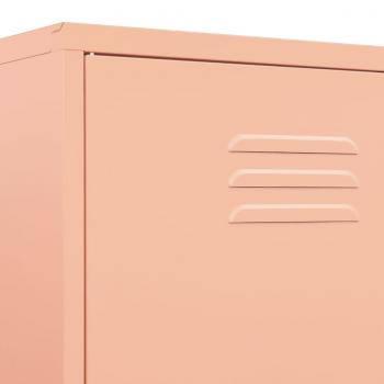 Kleiderschrank Rosa 90x50x180 cm Stahl   