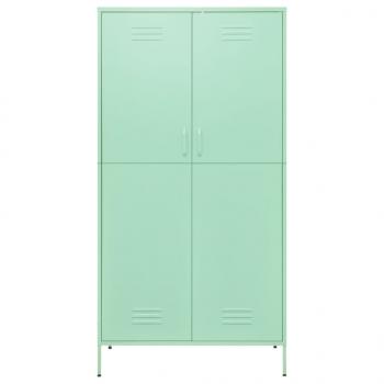Kleiderschrank Minzgrün 90x50x180 cm Stahl   