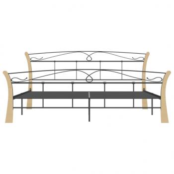 Bettgestell Schwarz Metall 200x200 cm