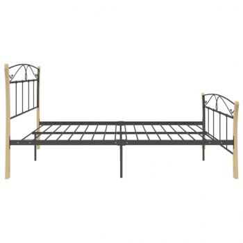 Bettgestell Schwarz Metall 200x200 cm