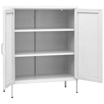 ARDEBO.de - Lagerschrank Weiß 80x35x101,5 cm Stahl