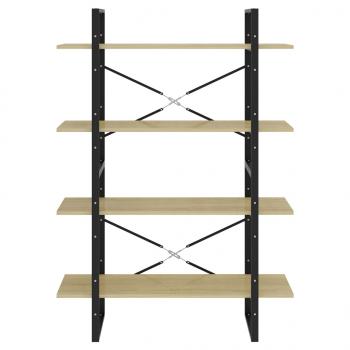 Bücherregal 4 Fächer Sonoma-Eiche 100x30x140 cm Holzwerkstoff