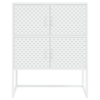 Highboard Weiß 80x35x100 cm Stahl