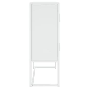 Highboard Weiß 80x35x100 cm Stahl