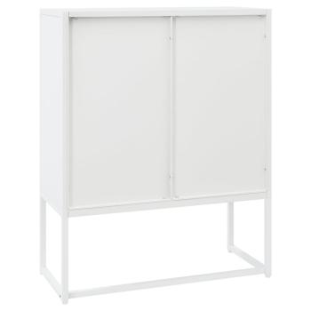 Highboard Weiß 80x35x100 cm Stahl