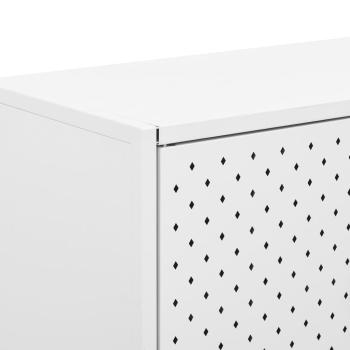 Highboard Weiß 80x35x100 cm Stahl