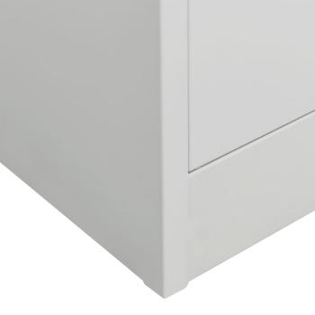 ARDEBO.de - Kleiderschrank Hellgrau 80x50x180 cm Stahl