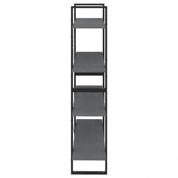 Bücherregal 4 Böden Grau 100x30x140 cm Massivholz Kiefer