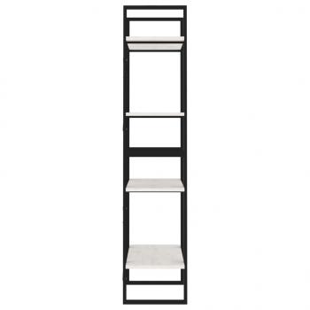 Bücherregal 4 Böden Weiß 60x30x140 cm Massivholz Kiefer