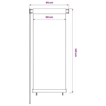 Außenrollo Creme 65 (B) x 140 (H) cm HDPE