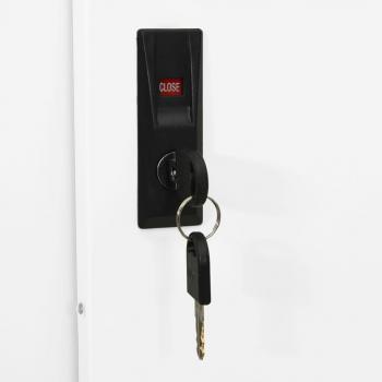 Büroschrank mit Schiebetüren Weiß 90x40x180 cm Stahl 