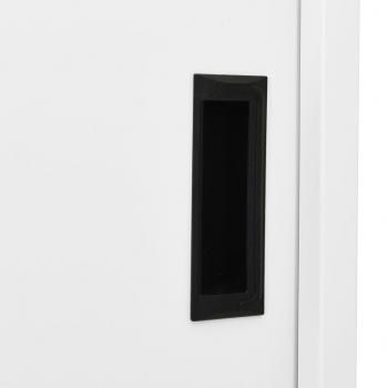 Büroschrank mit Schiebetüren Weiß 90x40x180 cm Stahl 