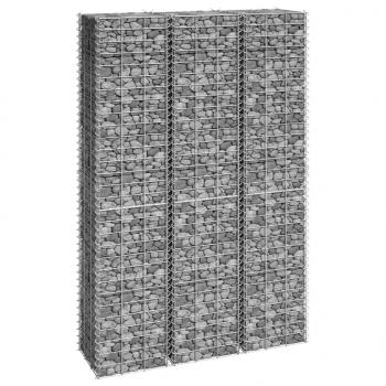 ARDEBO.de - Gabionen-Hochbeete 3 Stk. 30x30x150 cm Eisen