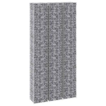 Gabionen-Hochbeete 3 Stk. 30x30x150 cm Eisen