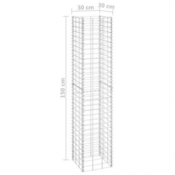 Gabionen-Hochbeete 3 Stk. 30x30x150 cm Eisen