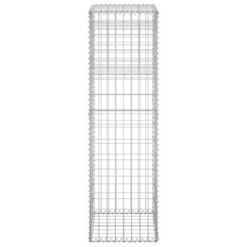 Gabionensäulen 2 Stk. 40x40x140 cm Eisen