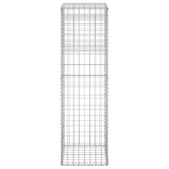 Gabionensäulen 2 Stk. 40x40x140 cm Eisen