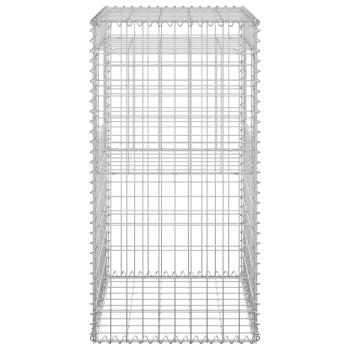 Gabionensäulen 2 Stk. 50x50x100 cm Eisen