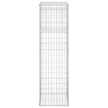 Gabionensäulen 2 Stk. 50x50x180 cm Eisen