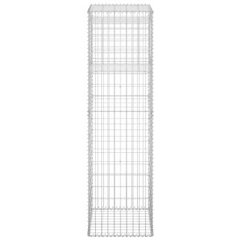 Gabionensäulen 2 Stk. 50x50x180 cm Eisen