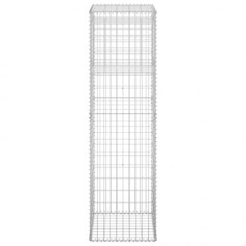 Gabionensäulen 2 Stk. 50x50x180 cm Eisen