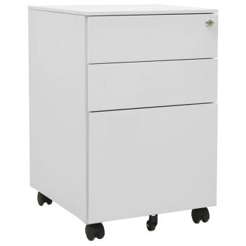 ARDEBO.de - Aktenschrank mit Rollen Hellgrau 39x45x60 cm Stahl