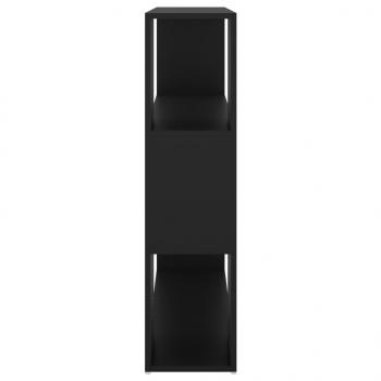 Bücherregal Raumteiler Schwarz 100x24x94 cm