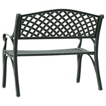 Gartenbank 102 cm Aluminiumguss Grün