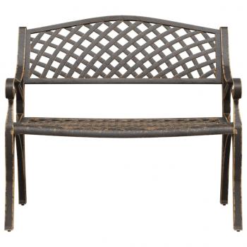 Gartenbank 102 cm Aluminiumguss Bronzen