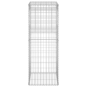 Gabionensäulen 2 Stk. 50x50x140 cm Eisen