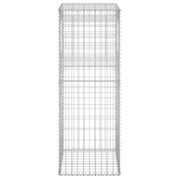 Gabionensäulen 2 Stk. 50x50x140 cm Eisen