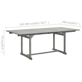 Garten-Esstisch (150-200)x100x75 cm Massivholz Akazie