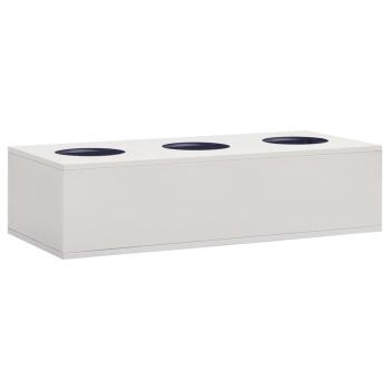 Büroschrank mit Pflanzkasten Hellgrau 90x40x128 cm Stahl