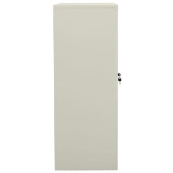 Büroschrank mit Pflanzkasten Hellgrau 90x40x128 cm Stahl