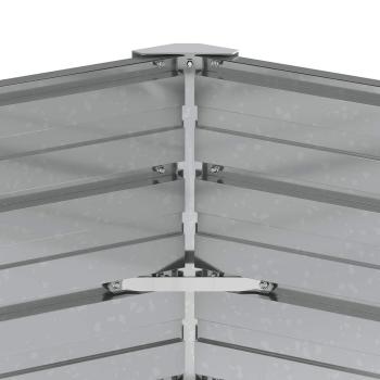 Garten-Hochbeet 129x45 cm Verzinkter Stahl Silber