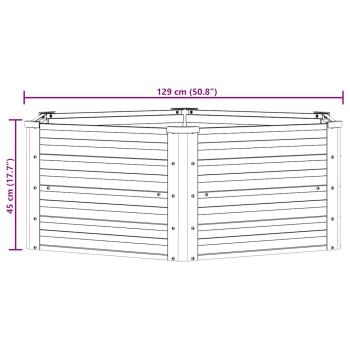 Garten-Hochbeet 129x45 cm Verzinkter Stahl Silber