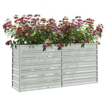 Garten-Hochbeet 160x40x77 cm Verzinkter Stahl Silber
