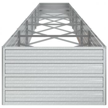 Garten-Hochbeet 600x80x45 cm Verzinkter Stahl Silber
