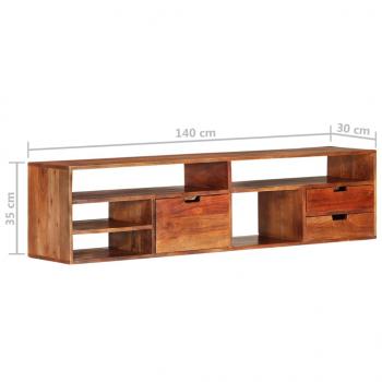 TV-Schrank 140x30x35 cm Massivholz Akazie