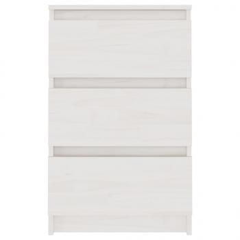 Nachtschränke 2 Stk. Weiß 40x29,5x64 cm Massivholz Kiefer