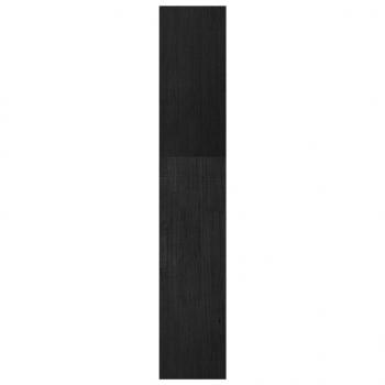 Bücherregal/Raumteiler Schwarz 40x30x167,5 cm Massivholz Kiefer
