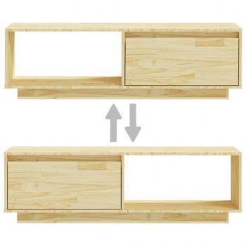 TV-Schrank 110x30x33,5 cm Massivholz Kiefer