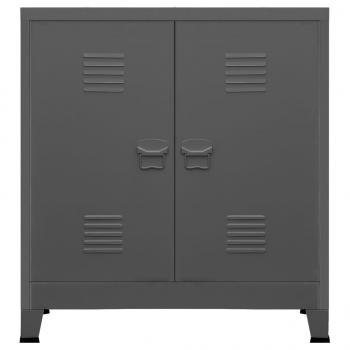 Aufbewahrungstruhe Industrial Anthrazit 90x40x100 cm Stahl