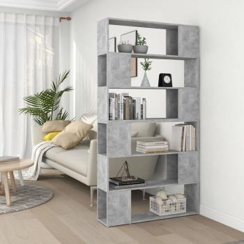 ARDEBO.de - Bücherregal Raumteiler Betongrau 100x24x188 cm