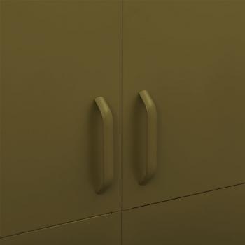 Kleiderschrank Olivgrün 90x50x180 cm Stahl   