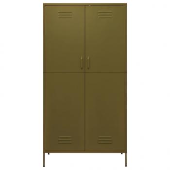Kleiderschrank Olivgrün 90x50x180 cm Stahl   