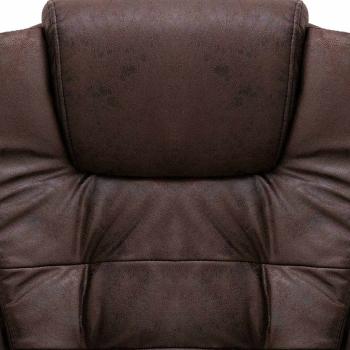 Bürostuhl mit Massagefunktion Dunkelbraun Wildleder-Optik