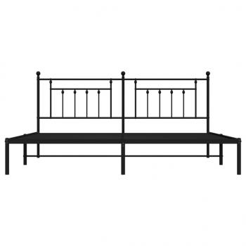 Bettgestell mit Kopfteil Metall Schwarz 200x200 cm